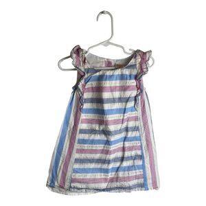 Gymboree Dessert Dreams Sparkle Striped Flutter Sleeve Dress 2T